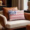 thumbnail image 5 of Fuebueo Patriotic 4th of July Decorations for Home, American Flag Throw Pillow, Woven Americana Decor for Couch and Sofa, Stars and Stripes Cushion, Gift for Mom and Grandma, 5 of 11