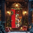 thumbnail image 6 of Funny Merry Christmas Door Cover Backdrop, Cute Animals Background for Xmas Holidays New Year Party Winter Decoration, 6 of 6