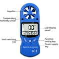 thumbnail image 4 of Anemómetro de mano, medidor digital de velocidad del viento, 0,3-30 m/s, 14 ℉ a 122 ℉, medidor de temperatura del viento, 4 of 8