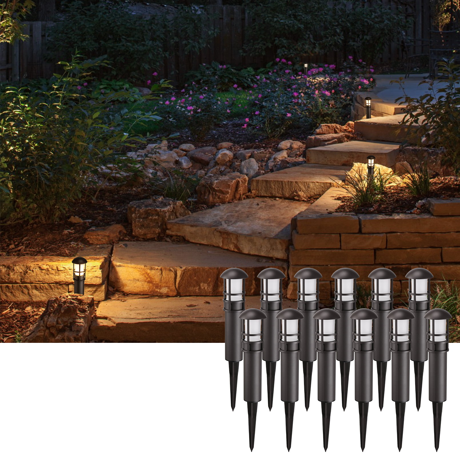 Details about   Solar Underground Garden Landscape walkway Porch Outdoor Lawn Fence Motion Light 