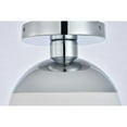 thumbnail image 4 of Eclipse 1 Light Chrome Flush Mount With Frosted White Glass, 4 of 7