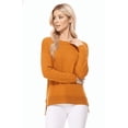 thumbnail image 2 of Yemak Women's Silky Soft Long Sleeve Boat Neck Soft Knit Sweater Top MK8140-GRY-M-BD, 2 of 4