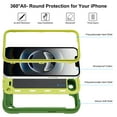 thumbnail image 5 of Allytechgroup Military-Grade Phone Case for Apple iPhone 16e, Heavy Duty iPhone 16e Cover with 360° Ring Kickstand, Shockproof TPU+PC Bumper, Raised Edges, Drop Protection, Avocado, 5 of 5