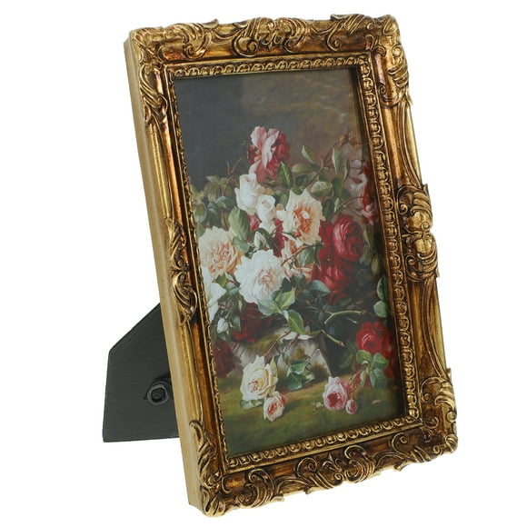 Embossed Style Photo Frame Vintage European Style Picture Frame Wall Desktop Photo Holder