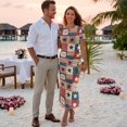 thumbnail image 3 of Psesaysky USA Flag Star Patchwork Couple Clothing Set Husband Wife Matched Clothes for Mens Shirts Sexy Bodycon Dress for Women Couple Patriotic Outfit for Independence Day, 3 of 6