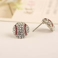 thumbnail image 5 of Sport Stud Earrings Shiny Jewelry For Women Rugby Baseball Basketball Athletic Fashion Accessories Idea, 5 of 5