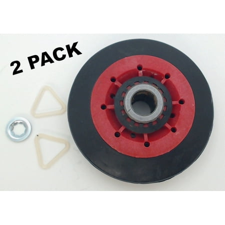 - 2 Pk, Dryer Drum Support Roller for Whirlpool, AP6019303, WPW10314173