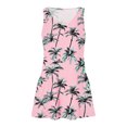 thumbnail image 3 of Tropical Print Dress for Women Sleeveless V Neck Summer Mini Dress Casual Vacation Beach Sundress, 3 of 6