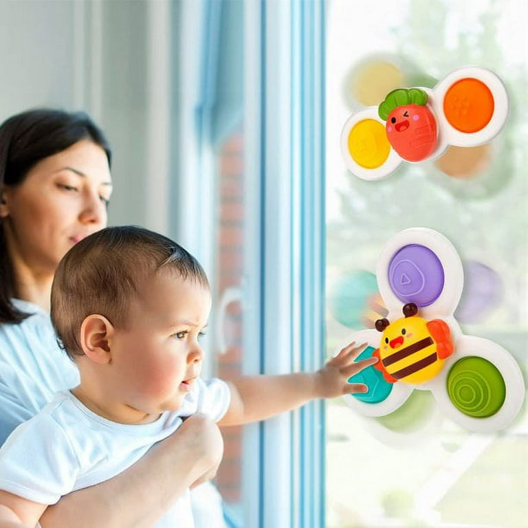 3 Pcs Suction Cup Spinner Toys, Baby Toy, Exercise Hand Press Ability Spin  Sucker Roll Spinning Toys for Toddlers 1-3, Sensory Toys Early Education  Toys Bathtub Toy Dining Chairs Toys, Birthday Gifts