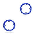 thumbnail image 4 of Thinsony Bicycle Chainset Round Mountain Bike Chainwheel DIY Anti-drop Lightweight Cycling Tooth Single Plate Disc Accessory Blue 34T 2Set, 4 of 6
