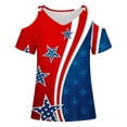 thumbnail image 4 of Camisas de Manga Corta para las Mujeres Cuello Redondo de Impresión Casual, Top de Blusa para el Hogar Y el Uso Diario, Camisa de Moda de las Cuatro Estaciones de las Mujeres, 4 of 4
