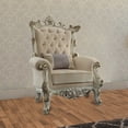 thumbnail image 2 of Benzara 38 Inch Wide Upholstered Accent Armchair, Antique White, Cream, 2 of 4