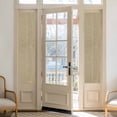 thumbnail image 2 of No Glue Heat Blocking Window Flims, Beige Window Privacy Film Frosted, Farmhouse Burlap Solid Brown Color Modern Linen Texture Peep-proof Door Windows Tint for Bathroom, Dormitory, 17.7 x 78.7 Inches, 2 of 9
