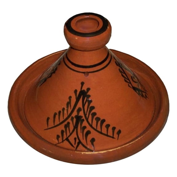 Moroccan small cooking tagine handmade glazed 8 inches in diameter