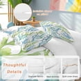 thumbnail image 3 of Blue Green Coral Bedding 3 Piece Duvet Cover Set Twin Size, Aqua Abstract Coastal Sea Tropical Soft Microfiber Comforter Cover with Zipper Closure & Pillowcases, Wrinkle & FadeResistant Quilt Cover, 3 of 9