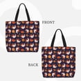 thumbnail image 2 of Fuzoiu Turkey And Thanksgiving Print Durable Tote Bag,Shoulder Bag with Zipper Closure,Casual Tote's Handbag,for Daily Use, Shopping, School, Work, 2 of 7