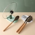 thumbnail image 2 of Soporte plegable para espátula y cuchara, organizador de utensilios de cocina con tapa, soporte para tapa de olla para cucharas, espátulas y pinzas, diseño plegable que ahorra espacio para, 2 of 6