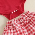 thumbnail image 5 of Paguaki Baby Girl Clothes My First 4th Of July Romper And Layered Skirt 3-Piece Set With Headband Cute Patriotic Outfits, 5 of 6