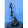 thumbnail image 6 of Nifao Three Voluptuous Women Climbing a Rope Statue, Silver Finish – Home Decor Sculpture, 12"L x 12"W x 32"H, 6 of 9