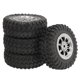 thumbnail image 1 of Paquete de 4 neumáticos para coche RC MN99S 1/12, piezas de repuesto esenciales para bricolaje Plata, 1 of 8