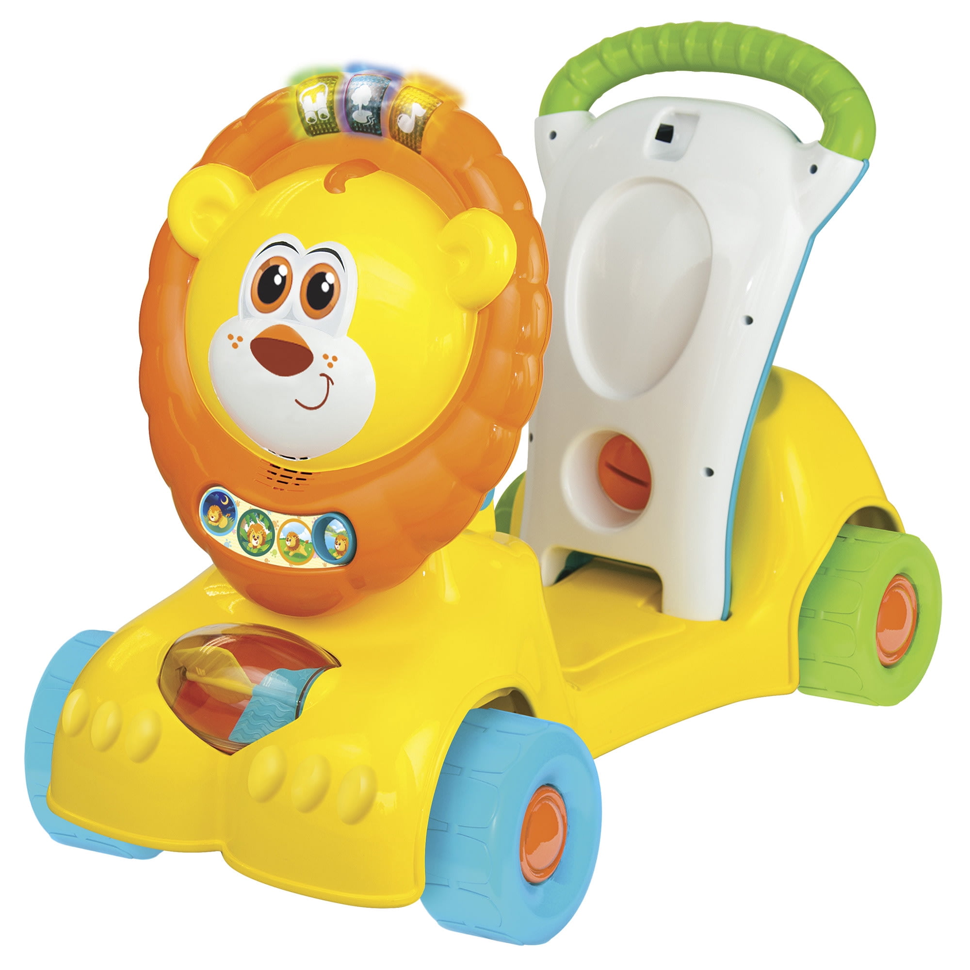 Winfun: 3-In-1 Grow-With-Me Lion Scooter - Lights & Sounds, 3 Modes: Walker - Scooter - Foot-To-Floor Ride On, Developmental Toy, Toddlers Ages 12mo+