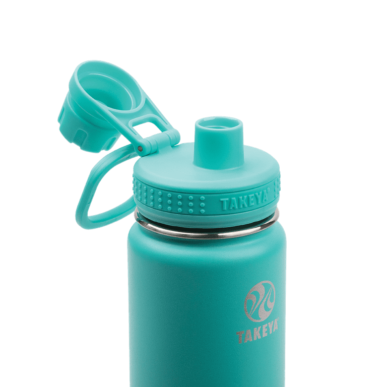 Takeya Actives Stainless Steel Water Bottle w/Straw lid, 24oz Teal 