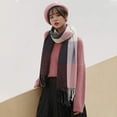 thumbnail image 5 of Holzlrgus Women's Long Plaid Blanket Chunky Oversized Winter/Fall Warm Scarf Big Tartan Scarves Wrap Shawl, 5 of 5