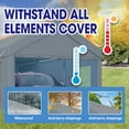 thumbnail image 3 of Outdoor Carports Carport 12' x 20' Portable Garage, Heavy Duty Car Port Canopy with 2 Roll-up Doors & 4 Ventilated Windows for Car, Truck, Boat, Garden Tools,grey,Residential Carports, 3 of 10