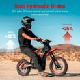 thumbnail image 5 of Yozma IN10 2600W Electric Dirt Bike for Adults, 40 MPH Off-Road Electric Motorcycle, 48V 23.4Ah Removable Battery, 53-Mile Max Range, Hydraulic Brakes, Full Suspension, Matte Red, 5 of 9