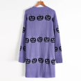 thumbnail image 6 of Women's Halloween Cardigan Sweaters Loose Ribbed Open Front Knit Coat Pumpkin Long Sleeve Cute Fall Winter Clothes, 6 of 8