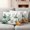 White Teal Orange, variant on Green Pumpkin Outdoor Waterproof Pillow Covers, Thanksgiving Eucalyptus Leaves Wood Grain Decorative Square Throw Pillowcase Sofa Cushion Sham for Patio/Couch/Chair, 24"x24" 2 Pack