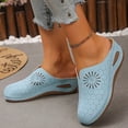 thumbnail image 2 of Pandaie Clogs for Women with Arch Support Closed Toe Wedge Walking Slip on Mules Comfortable Casual Summer Slides Backless Slippers Sky Blue Size 7.5, 2 of 8