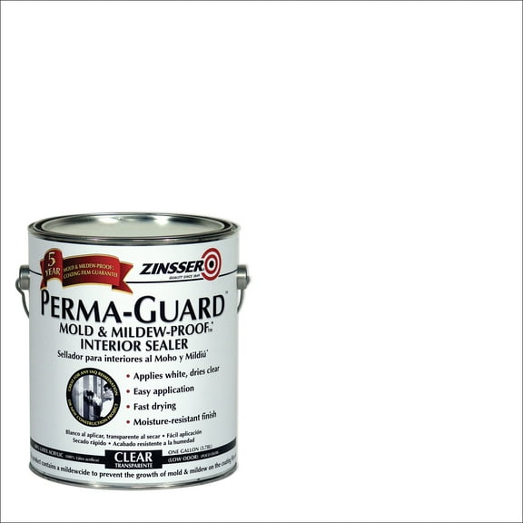 Clear, Zinsser Perma-Guard Mold & Mildew-Proof Interior Sealer- Gallon, 1 Pack