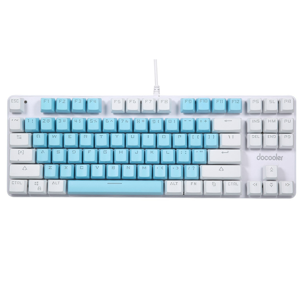 Clavier Mécanique Gaming DOCOOLER K905 RGB Blanc - Rétroéclairage, Filaire USB, Layout QWERTY FR