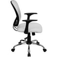 thumbnail image 3 of Mid-Back White Mesh Swivel Task Chair with Chrome Base and Arms, 3 of 9