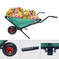 thumbnail image 2 of Gzxs Collapsible Wheelbarrow, Foldable Garden Lawn Cart w/ Thickened Oxford Cloth and 10" Pneumatic Tire for Nutrient Soil,Grass,Leaf,Garden Supplies, Max 176 lbs Load, Easy Loading and Dumping, 2 of 9