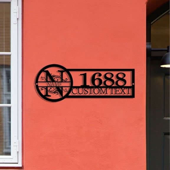 Custom Personalized Address Sign Street Name Number Metal Sign Custom Metal Family Name Sign Front Door Decor Housewarming Gifts