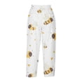 thumbnail image 3 of World Bee Day Cute Capri Pants Women's Cute Printed Straight Leg Capris Plus Size Baggy Beach Pants with Pockets, 3 of 5
