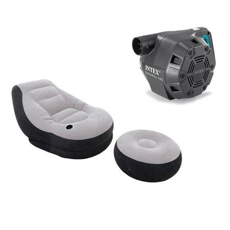 Intex Inflatable Ultra Lounge Chair And Ottoman Set Intex