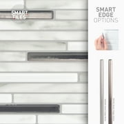 SMART TILES Peel and Stick Backsplash Tiles - 4 Sheets of 12in x 9in - 3D Adhesive Peel and Stick Tile Backsplash for Kitchen, Bathroom, Wall Tiles