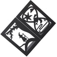 thumbnail image 4 of 2 sujetalibros de metal para escritorio, estantería para guardar libros, documentos, separadores y suministros para manualidades (reloj de arena Forest Elf), 4 of 14