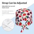 thumbnail image 3 of Scrub Caps Women Men, strawberry Blueberry design Adjustable Working Caps, Turban Hat Cleaning Working Cap with Sweatband, Elastic Bandage Tie Back Nurse Cap, 3 of 5
