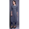 thumbnail image 3 of Bimba Straight Kurtis For Women Long Kurti Dress Printed 3/4 Sleeve Indian Top, 3 of 6