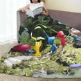 thumbnail image 3 of Lsque Pikmin Pattern Fuzzy Fleece Throw Blanket Extra Large,Super Soft,Fluffy and Warm Blankets for Couch,Bed,All Season Use (40"x30"), 3 of 7
