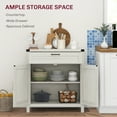 thumbnail image 3 of HOMCOM Sideboard Buffet Cabinet with Storage Drawer, Modern Farmhouse Kitchen Cabinet with 2 Barn Doors, Coffee Bar Cabinet, White Oak, 3 of 9
