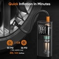 thumbnail image 6 of Tire Inflator Portable Air Compressor - 150PSI & 10000mAh Cordless Air Pump with Digital Tire Pressure Gauge, Accurate Dual LCD Display & LED Light, Portable Air Pump for Car/Motorcycle/E-Bike, 6 of 8