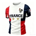 thumbnail image 3 of Soccer Cup 2026 Jersey for Men, Crew Neck Short Sleeve France Rooster & Stars Graphic Tee - Soft Cotton Blend Fan Top for Match Day & Stadium Multicolor XXXXL, 3 of 6