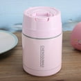 thumbnail image 4 of Recipiente térmico portátil de acero inoxidable de 800 ml para almuerzo, color rosa, 4 of 14