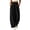 Black plus size wide leg harem pants a1, variant on Women Plus Size Wide Leg Elastic Waist Harem Pants with Pockets Solid Casual Lounge Pant Long Pants Party, Brown 3XL