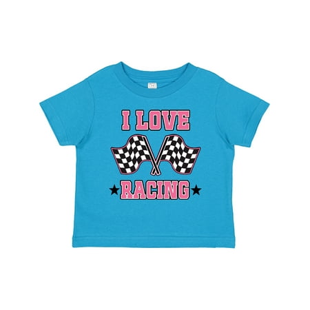 

Inktastic I Love Racing Rally Flags Girls Gift Toddler Toddler Girl T-Shirt